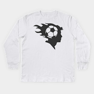 Soccer Player Kids Long Sleeve T-Shirt